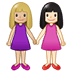 👩🏼‍🤝‍👩🏻 women holding hands: medium-light skin tone, light skin tone display on Samsung